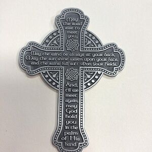 Irish Blessing Pewter Finish Metal Wall Cross